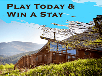 Play Wyre lottery today and win a stay log cabin in the hills