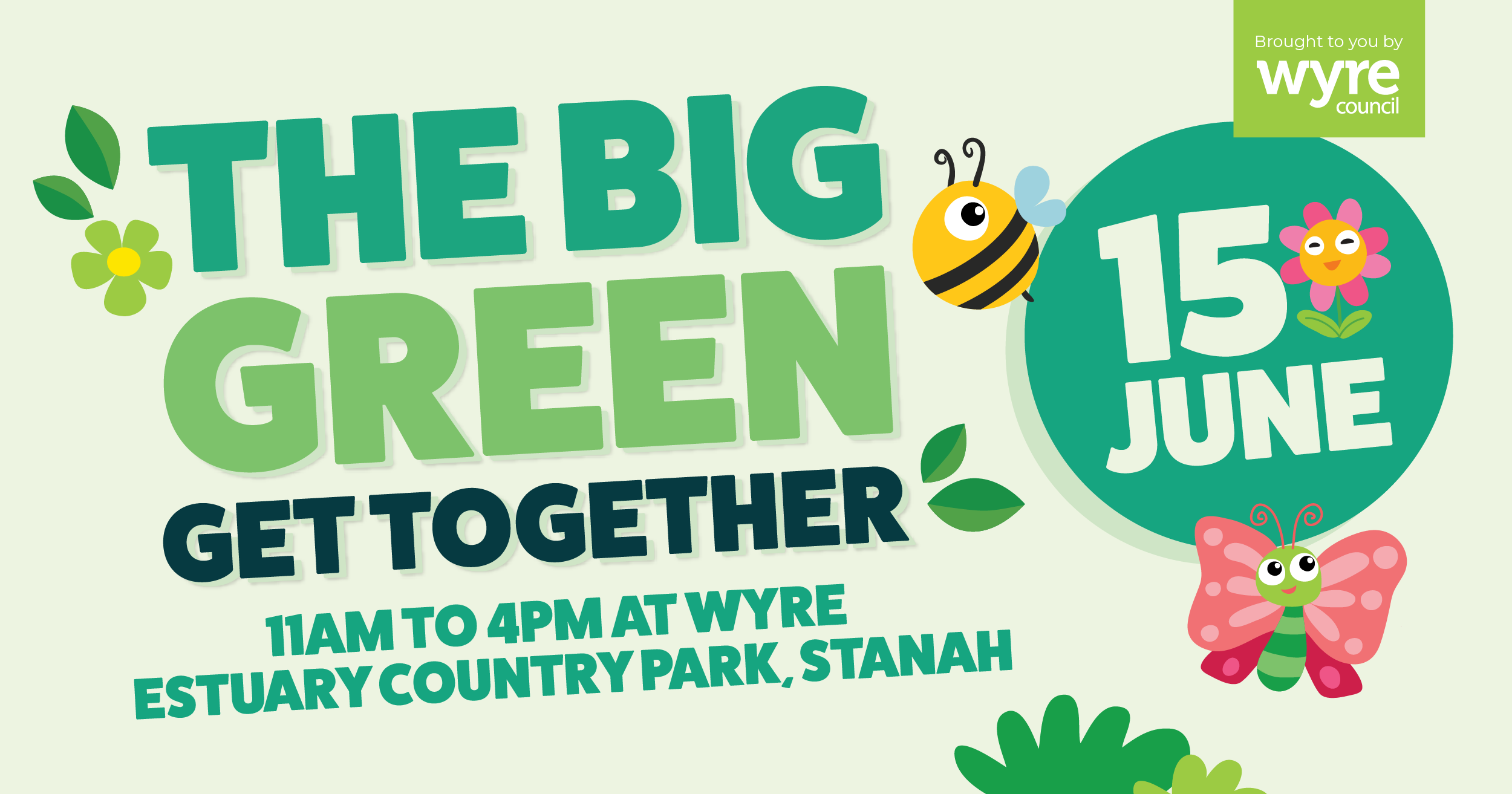 The Big Green Get Together 15 June 11am to 4pm at Wyre Estuary Country Park, Stanah