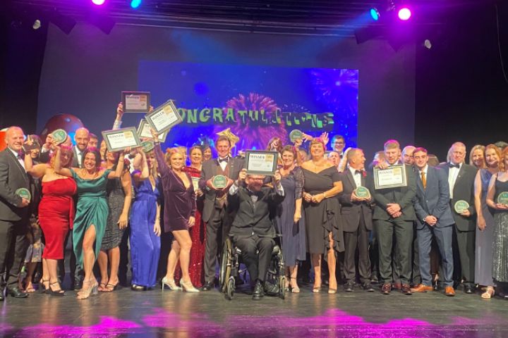 Winners on stage at the Wyre Business Awards 2023